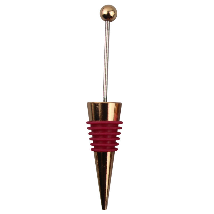 Wholesale Beadable Red Wine Stopper Beaded DIY Silicone Wine Stopper ACC-RWS-ChenXu002