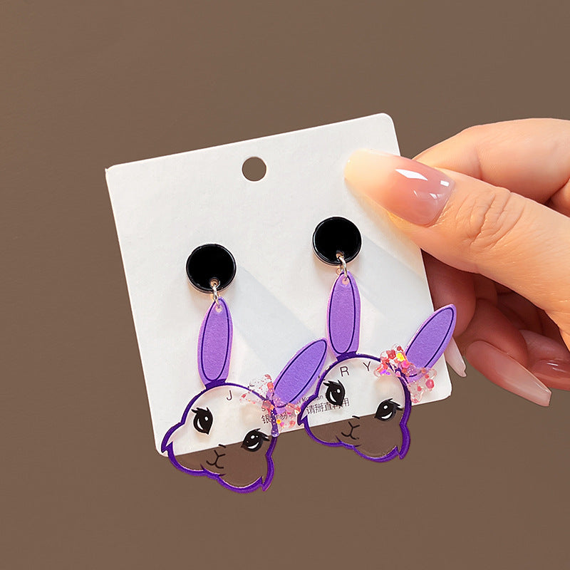 Wholesale Cartoon Cute Rabbit Acrylic Earrings