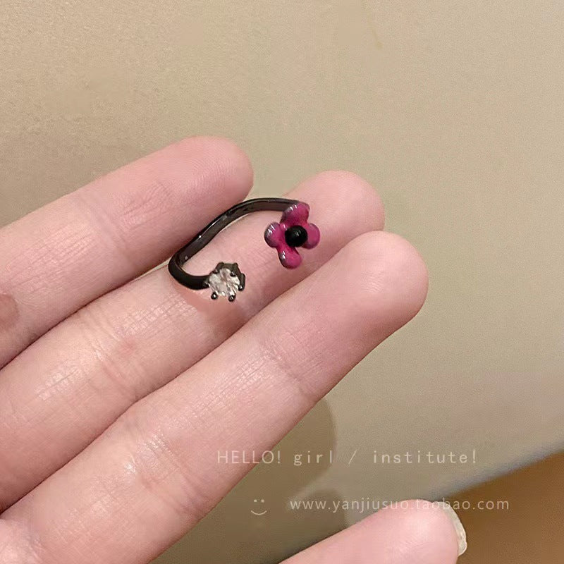 Wholesale  Bow Diamond Ring  Opening Adjustable Ring