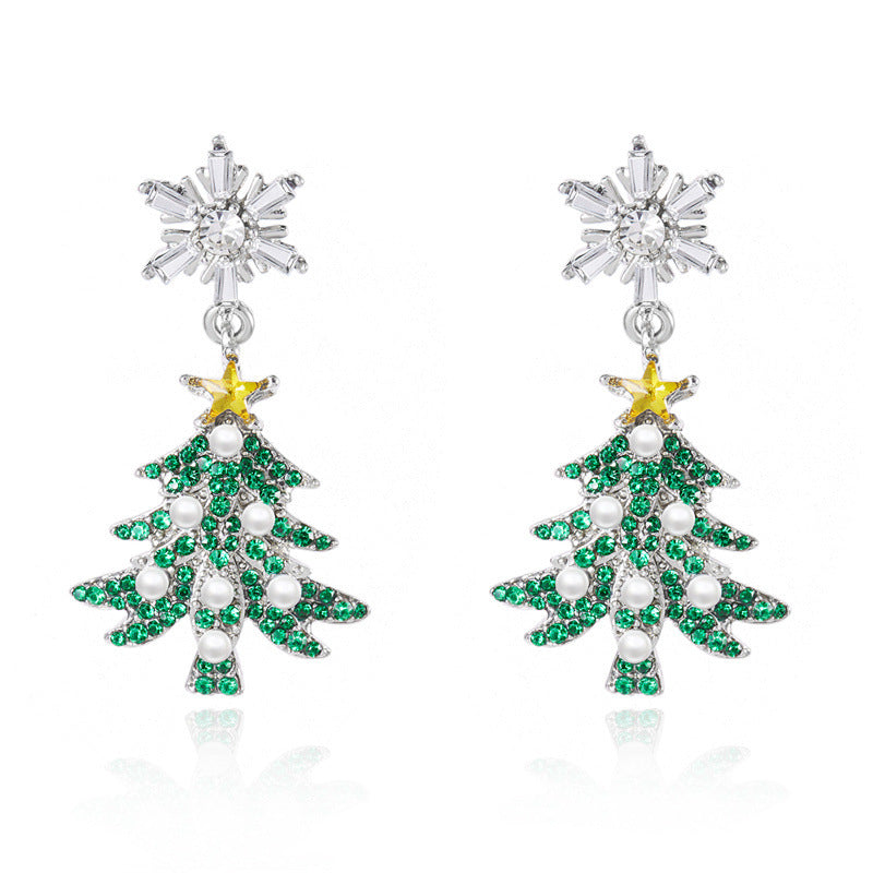 Wholesale Christmas tree bell earrings