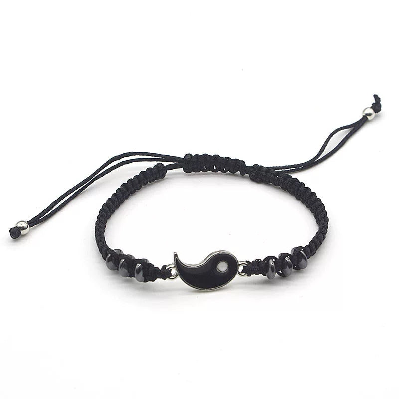 Wholesale Trendy Alloy Handmade Woven Couple Bracelet Set Taiji Bagua Design Gift Resale