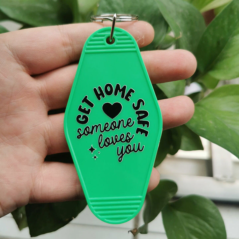 Wholesale Hotel Plastic UV Printing Keychain ACC-KC-MeiXin013