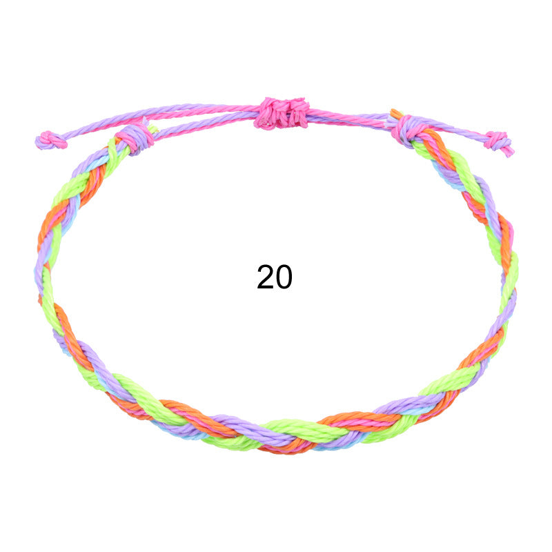 Wholesale Hand-woven rope Bohemian men' s wave bracelet