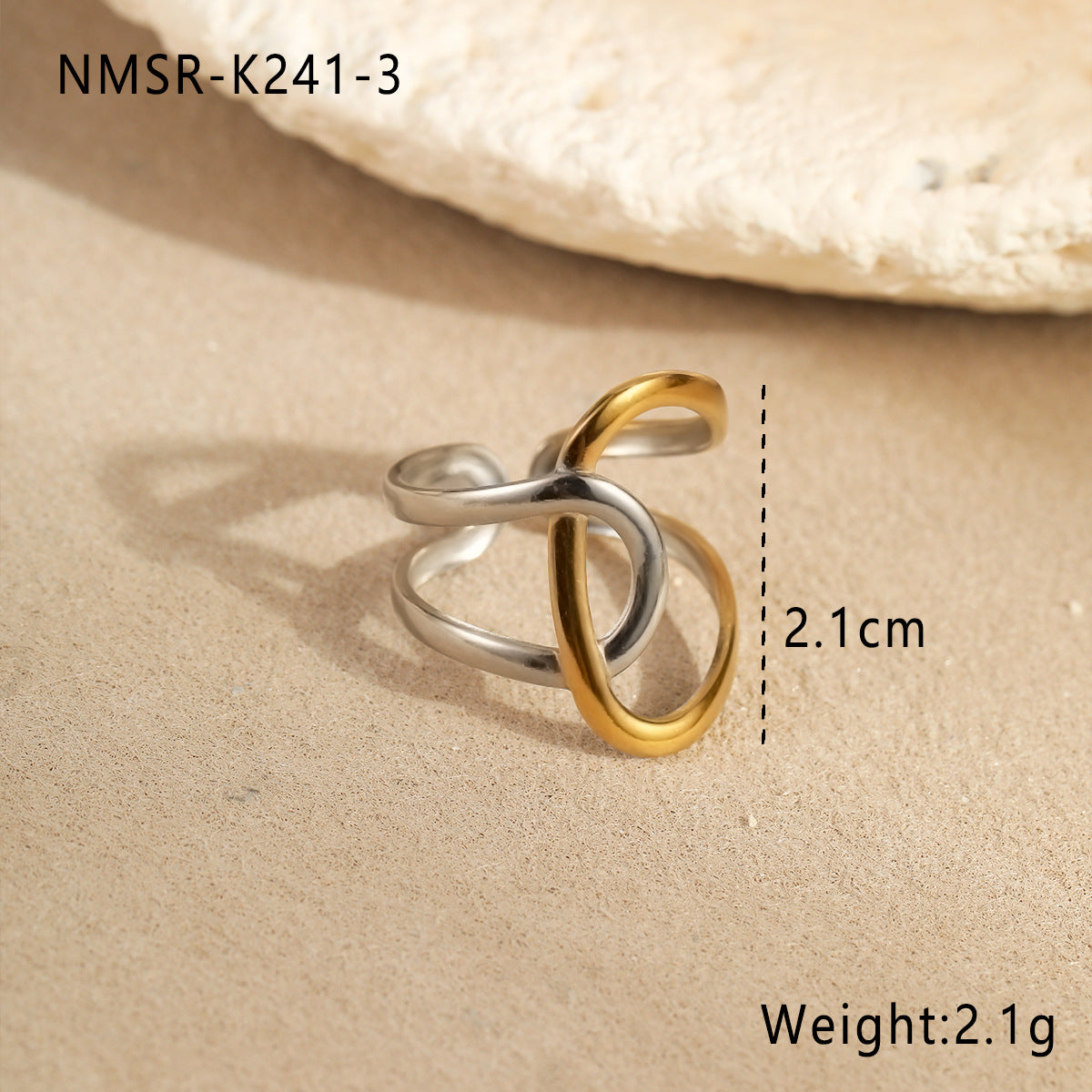 Wholesale  stainless steel ring opening adjustable exaggerated titanium steel ring