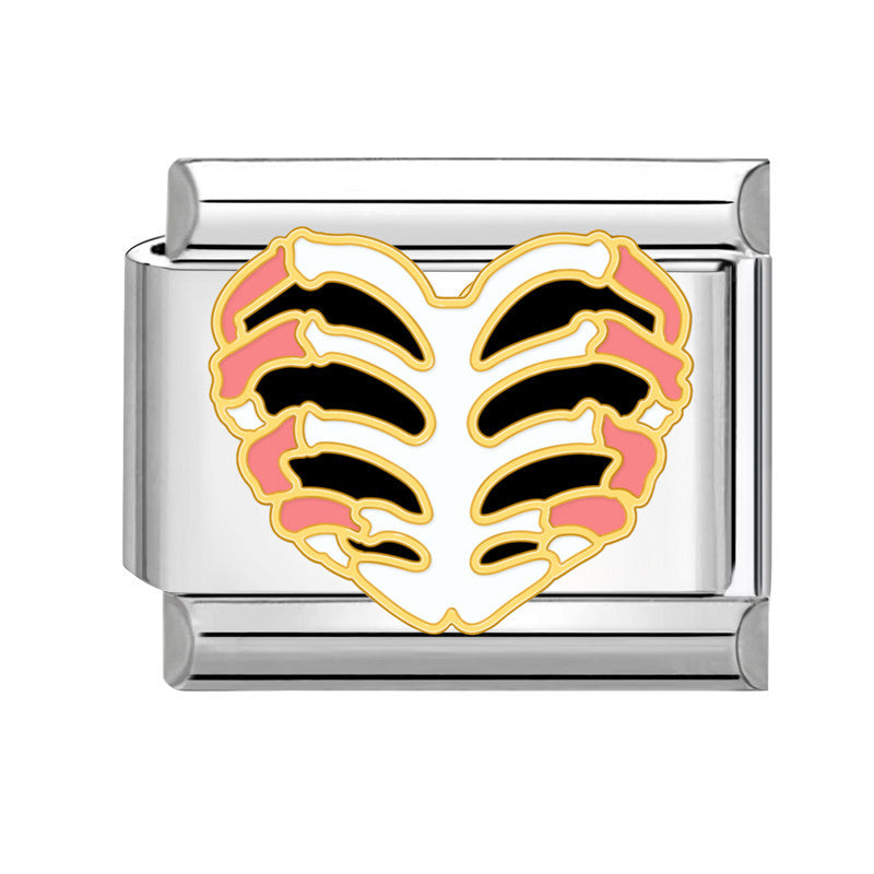 Wholesale  Italian Beaded Bracelet 9mm DIY Splicing Removable Vintage Stainless Steel Combinable Bracelet