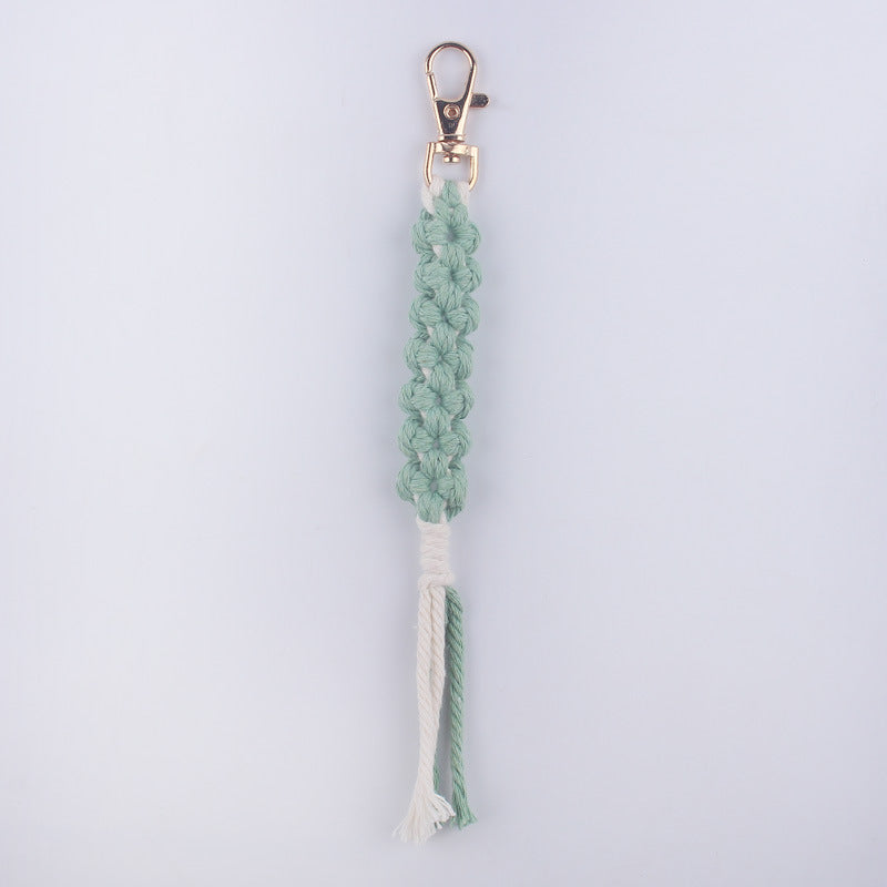 Wholesale handmade woven golden keychain