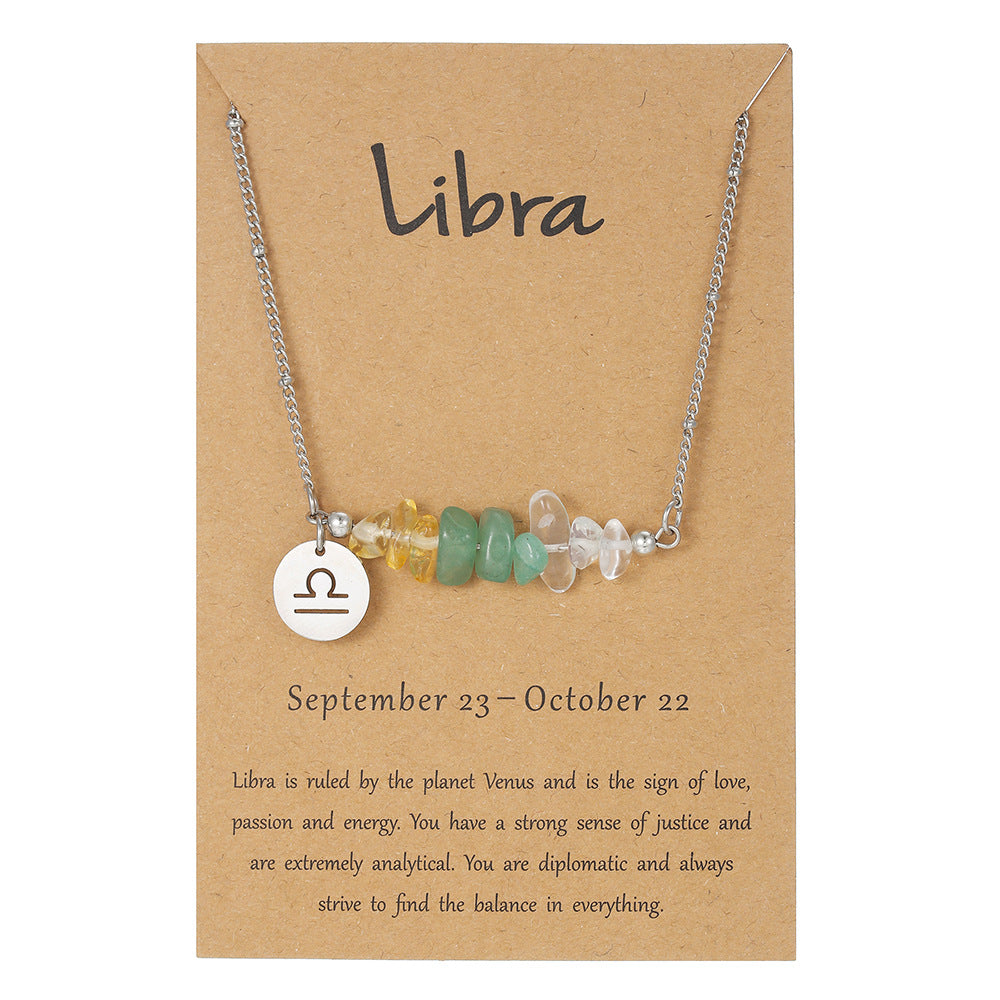 Wholesale Stainless Steel 12 Constellation Pendant Necklace