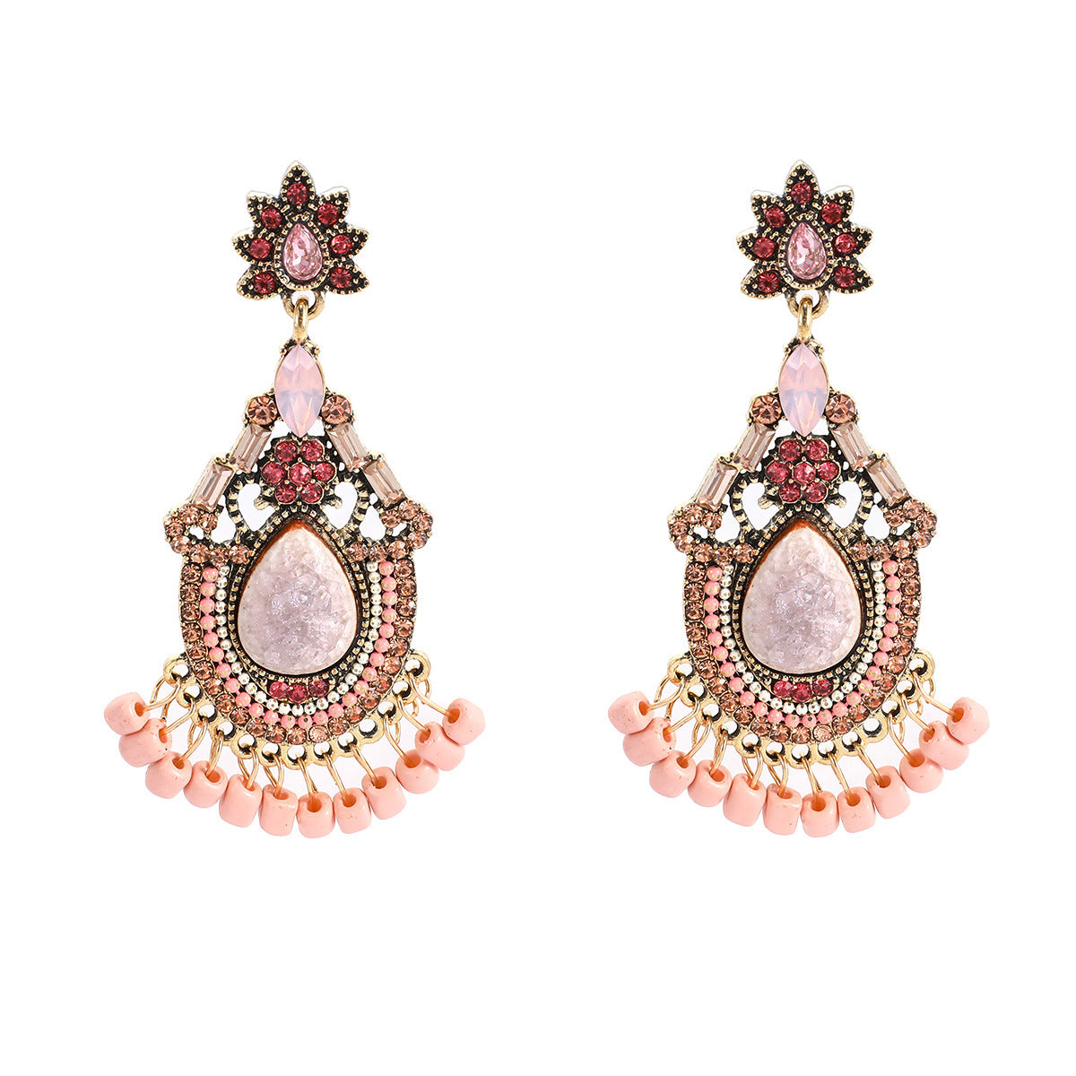 Wholesale Ethnic Bohemian Rice Beads Necklaces Earrings Jewelry Set ACC-NE-Jicai002