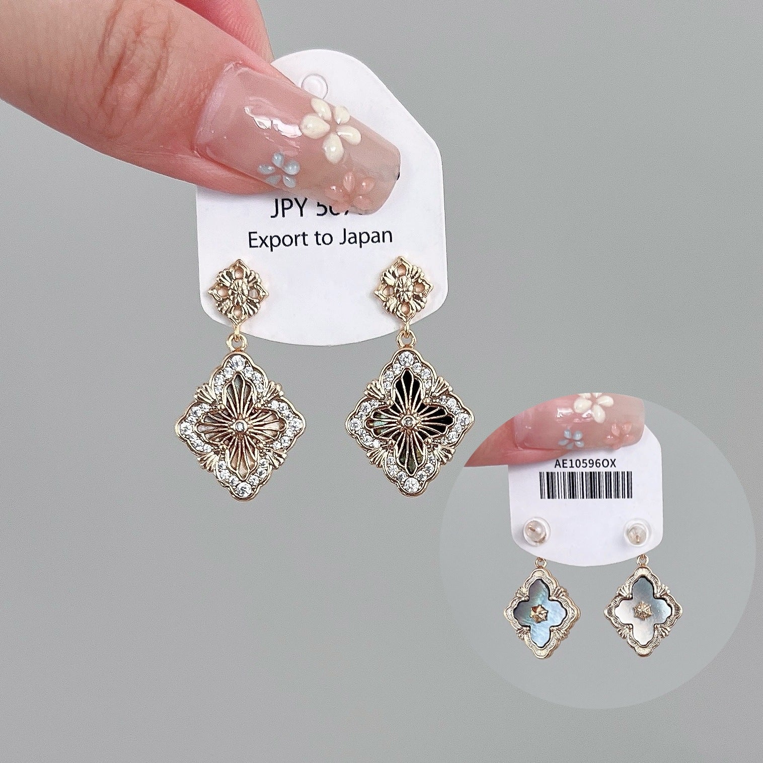 Wholesale Vintage Double Sided Shell Earrings ACC-ES-ZhiRui005