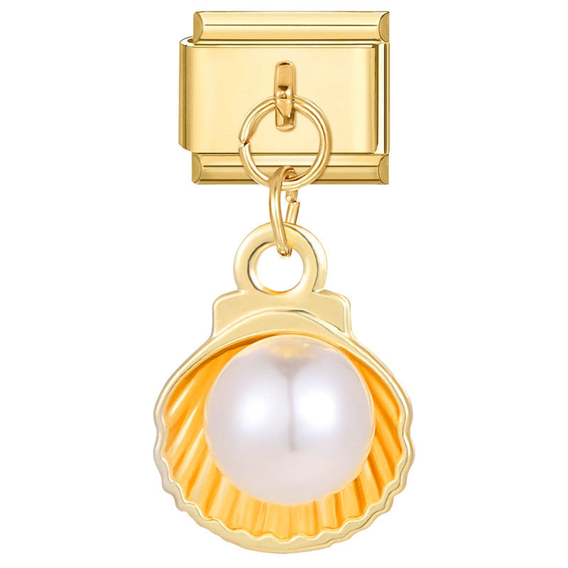 Wholesale Italian Charm Bracelet 9mm DIY Splicing Heart Pendant Titanium Steel Composable Bracelet