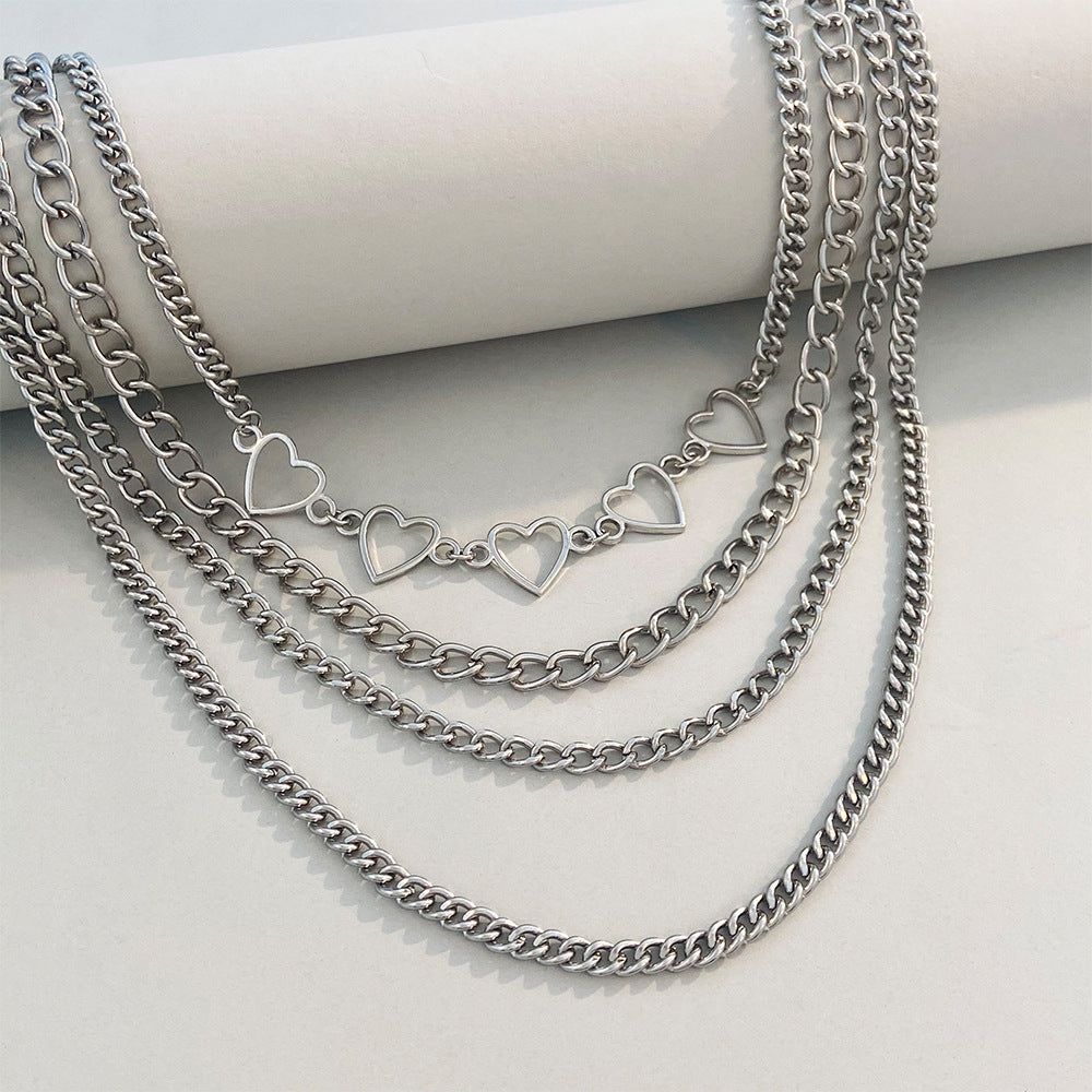 Wholesale Vintage Alloy Pearl Cross Pendant Multi-layered Sweater Necklace Long Necklace ACC-NE-MY005