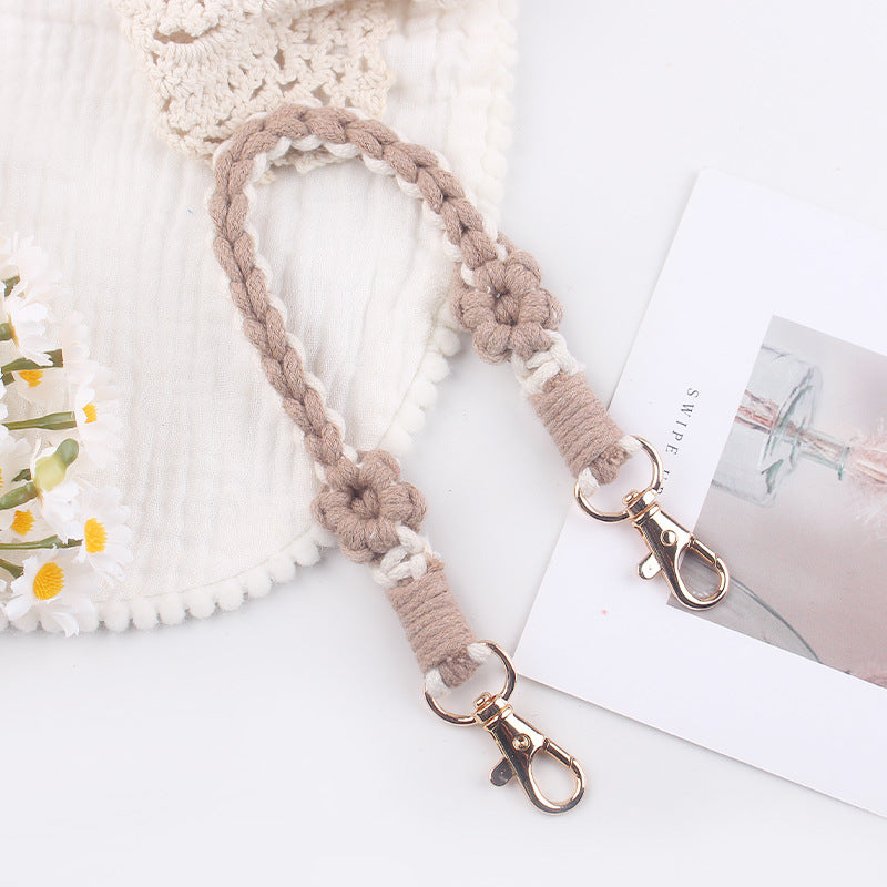 Wholesale creative handmade woven flower daisy pattern cup set cup rope cup accessories