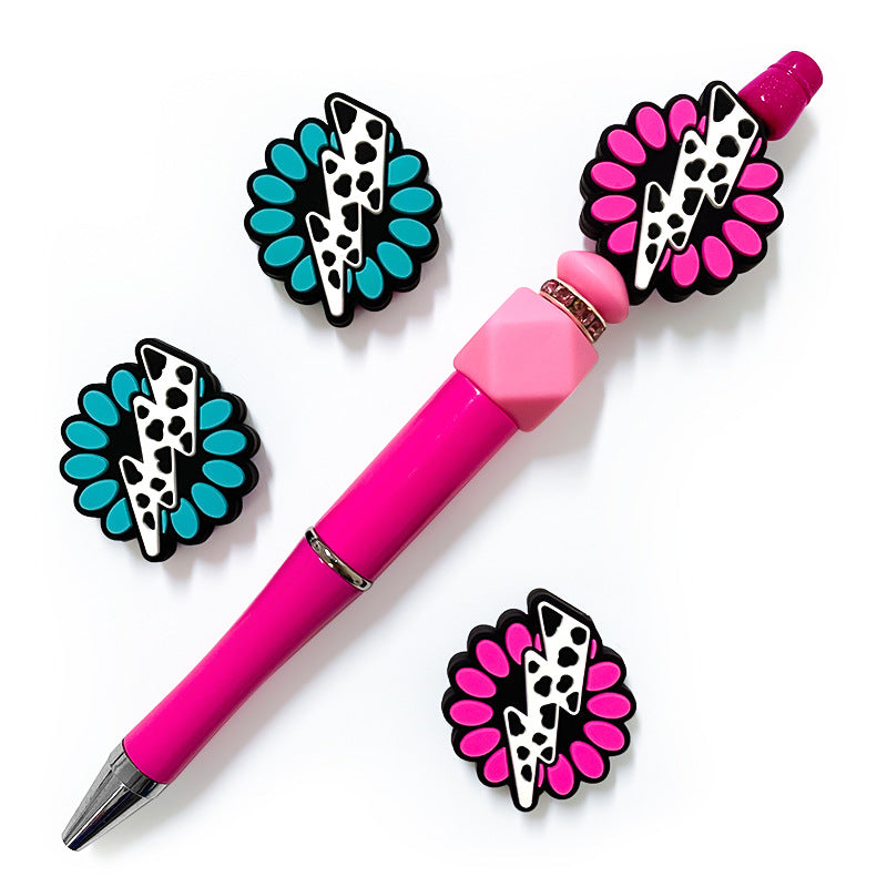 Wholesale 10PCS Lightning Jewelry Accessories Silicone Beads Cartoon Diy Pacifier Chain Keychain Accessories ACC-BDS-WDX204