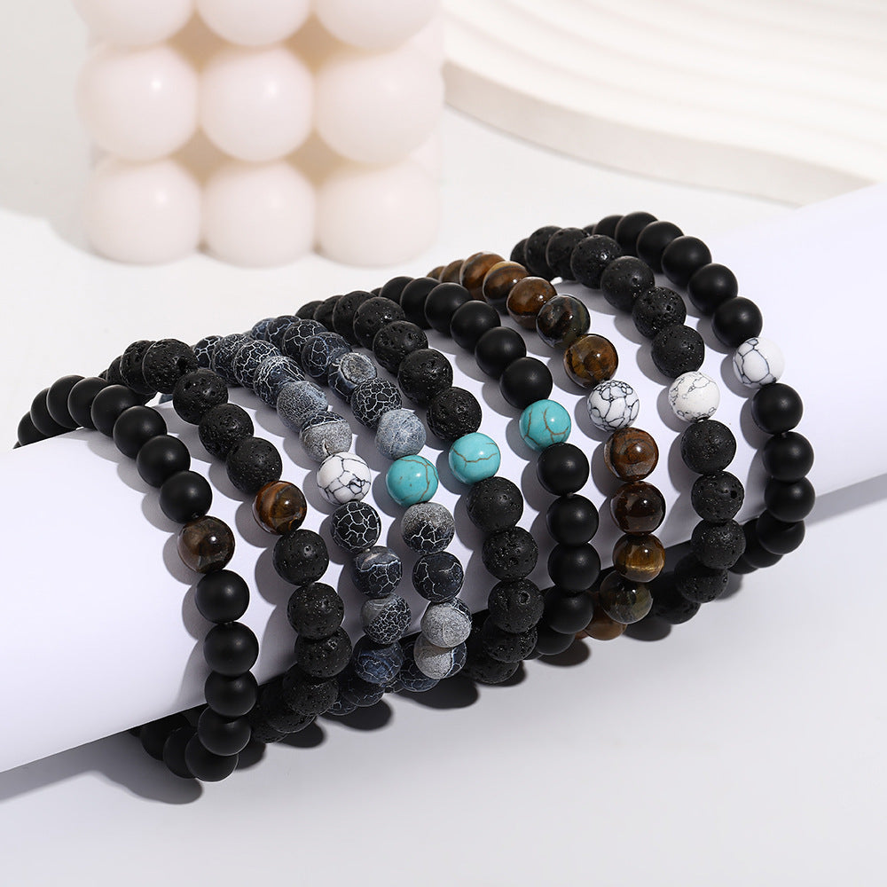 Wholesale Trendy Turquoise Couple Bead Bracelet Handmade Fashion Jewelry Accessory Gift