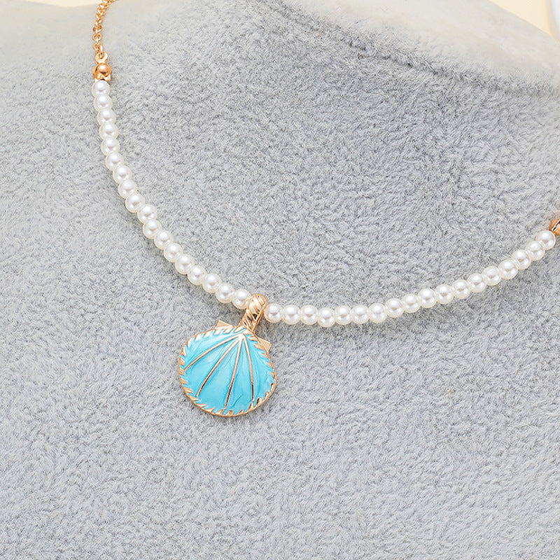Wholesale  Pearl Necklace Shell Light Luxury Necklaces