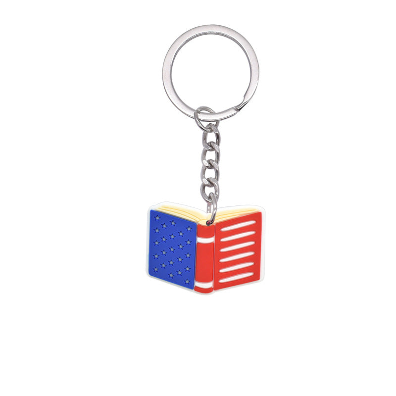 Wholesale 10pcs US Independence Day Keychain