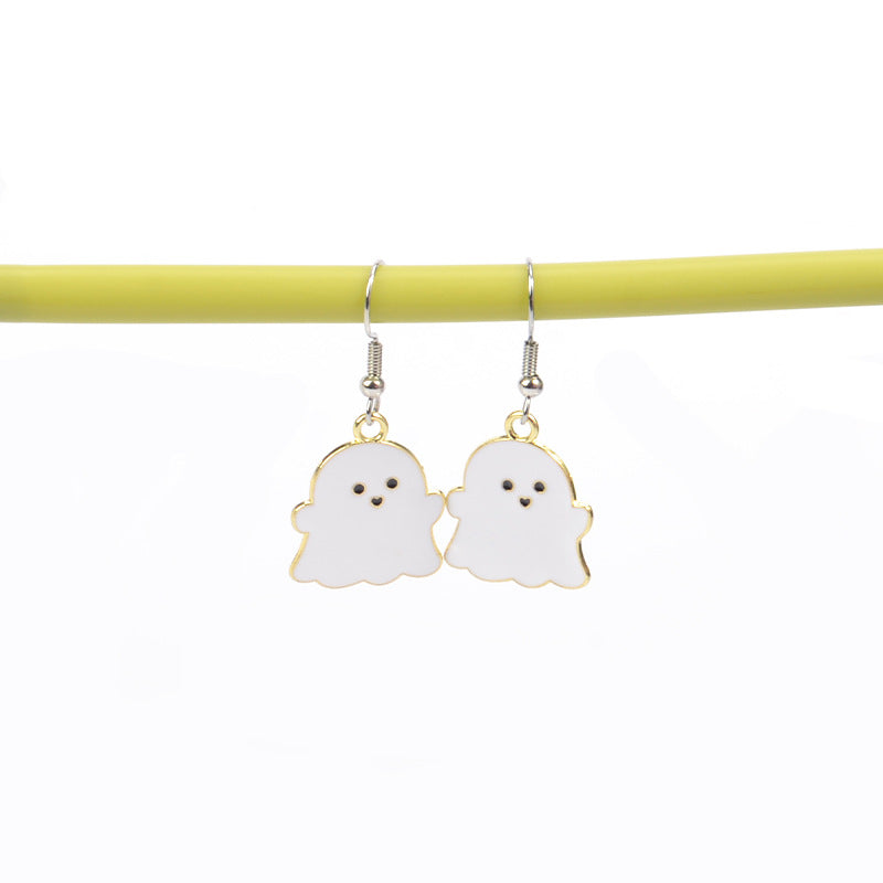 Wholesale Metal Ghost Earrings Sweet Cool Wind Style Fashion Accessory for Women