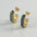Wholesale  titanium steel U-shaped zircon full diamond earrings