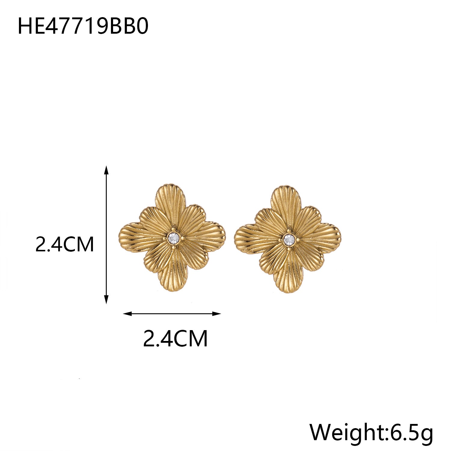 Wholesale retro  titanium steel fashion ladies flower earrings