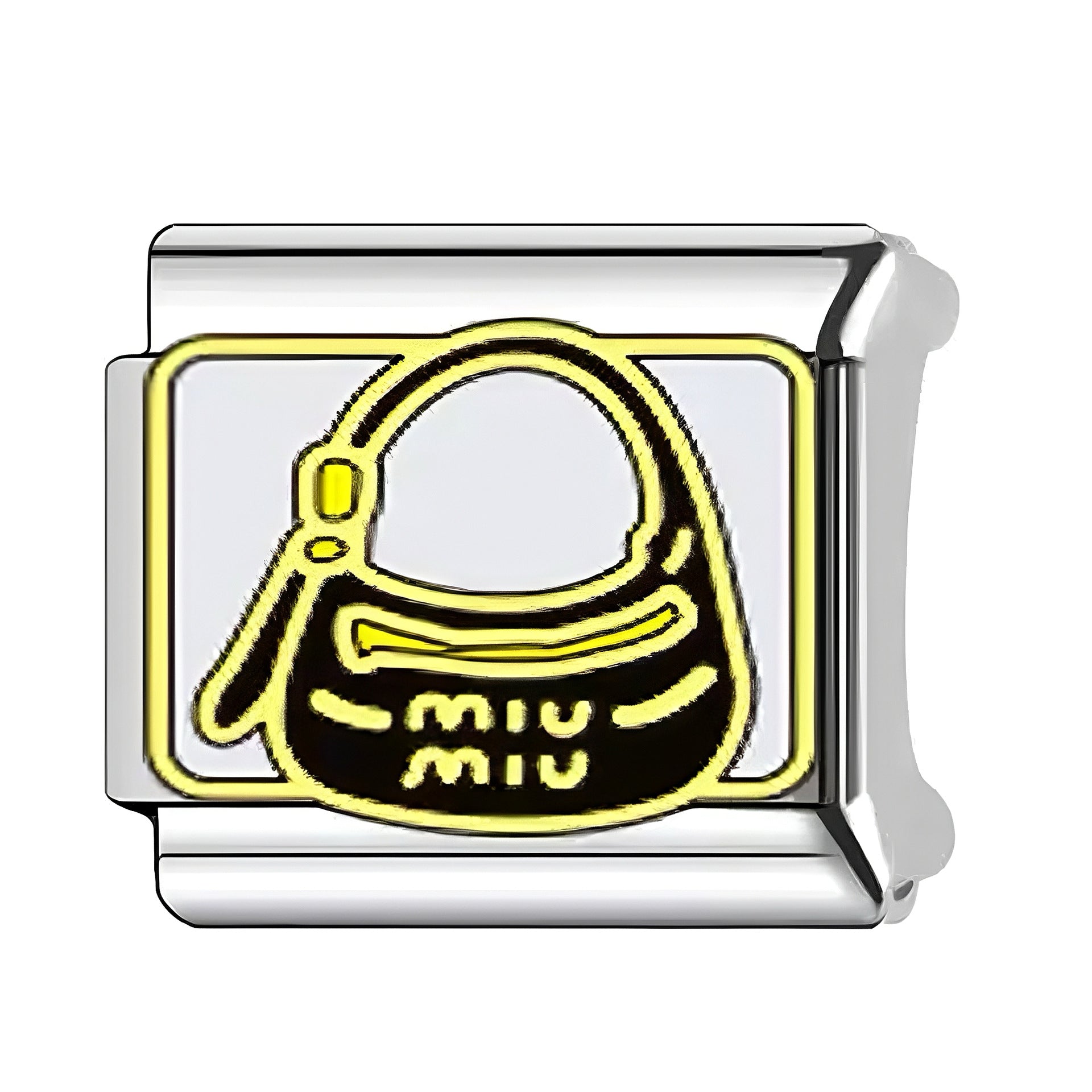 Wholesale Italian Charm Bracelet 9mm DIY Splicing Fashion Bag Pattern Stainless Steel Composable Bracelet