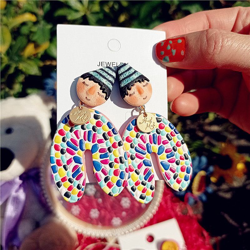 Wholesale Indian Doll Funny Earrings ACC-ES-XingJun001