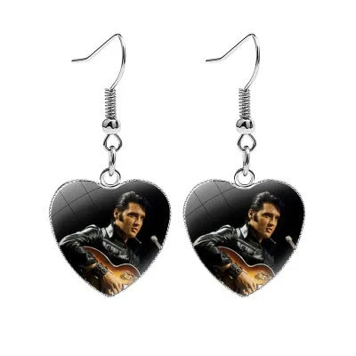 Wholesale Rock singer heart earrings