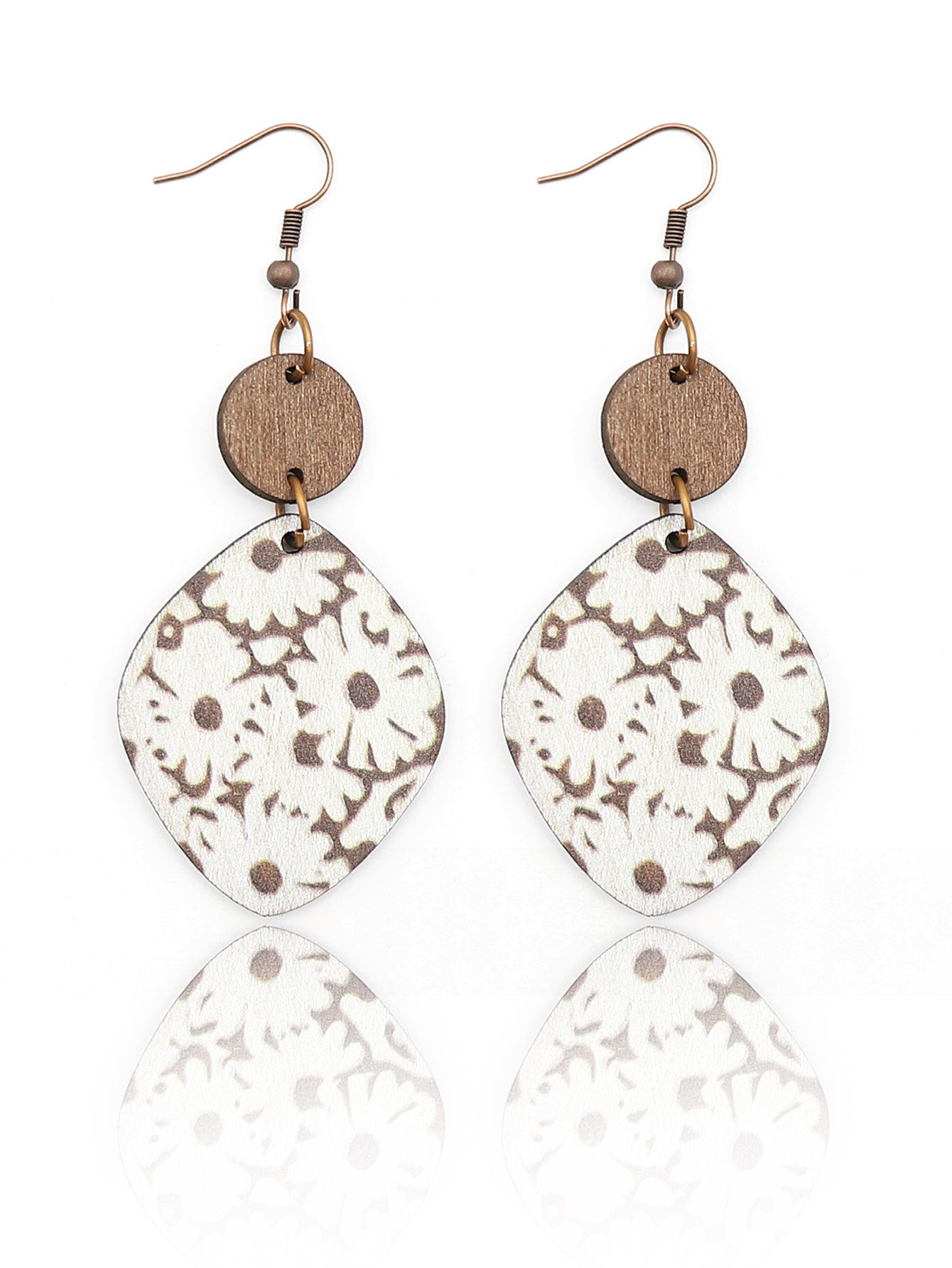 Wholesale Bohemian Retro Style Wooden Earrings