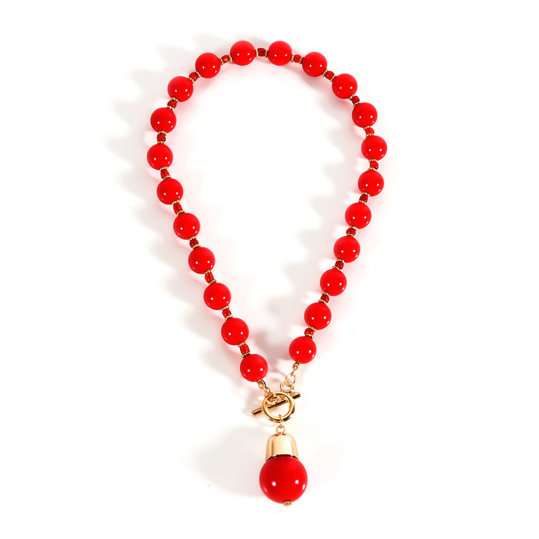 Wholesale Christmas Necklace  Chain Red Green White Beaded Necklaces