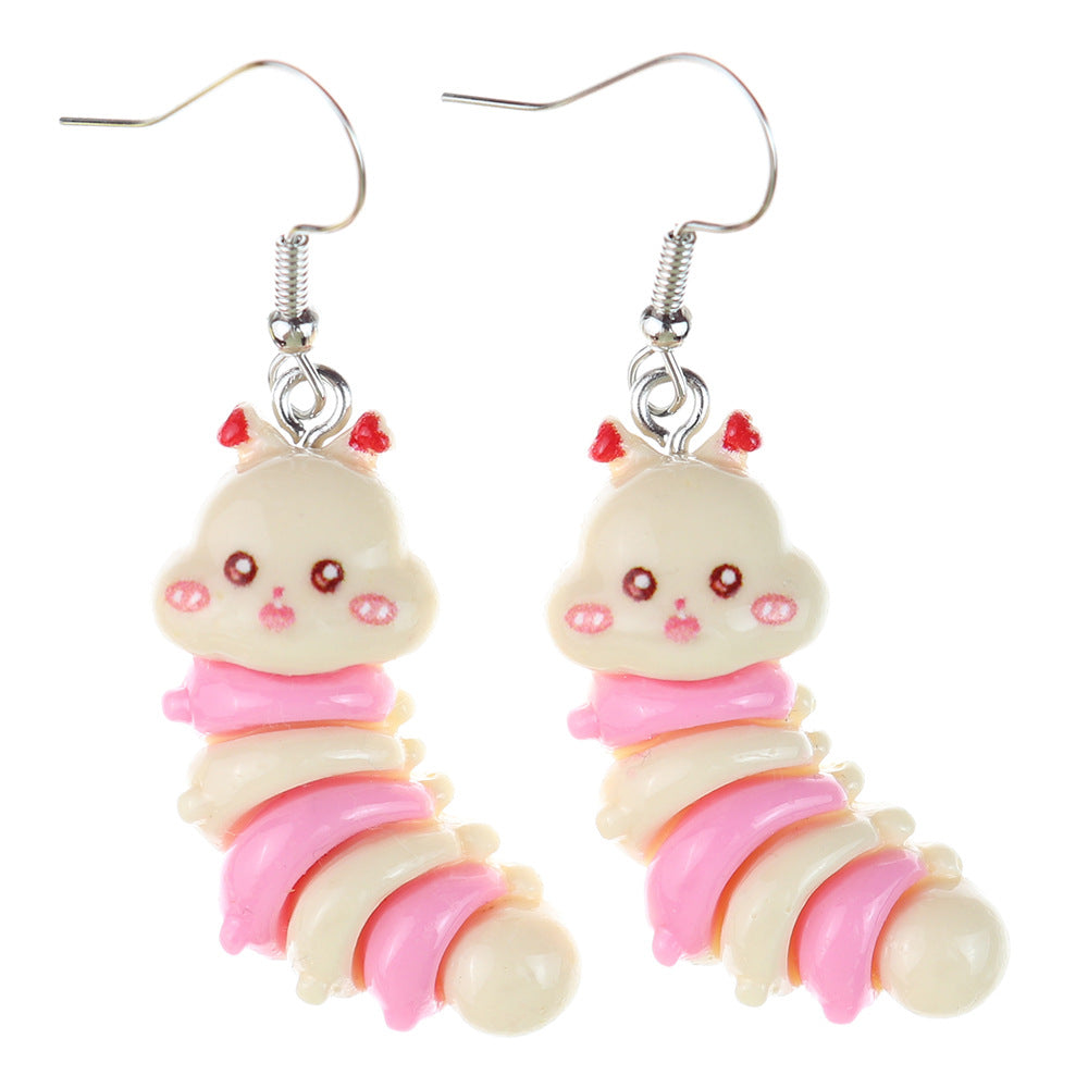Wholesale  Cute  Animal Caterpillar Earrings
