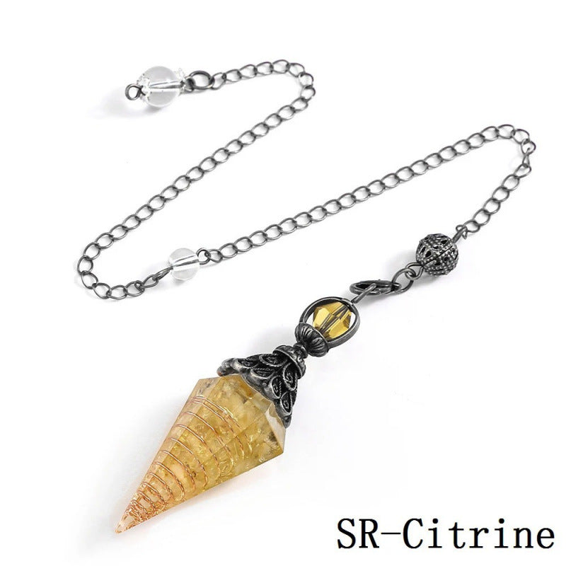 Wholesale Amethyst Crystal Hexagon Pendant Ancient Silver for DIY Jewelry Making Decorative Gift