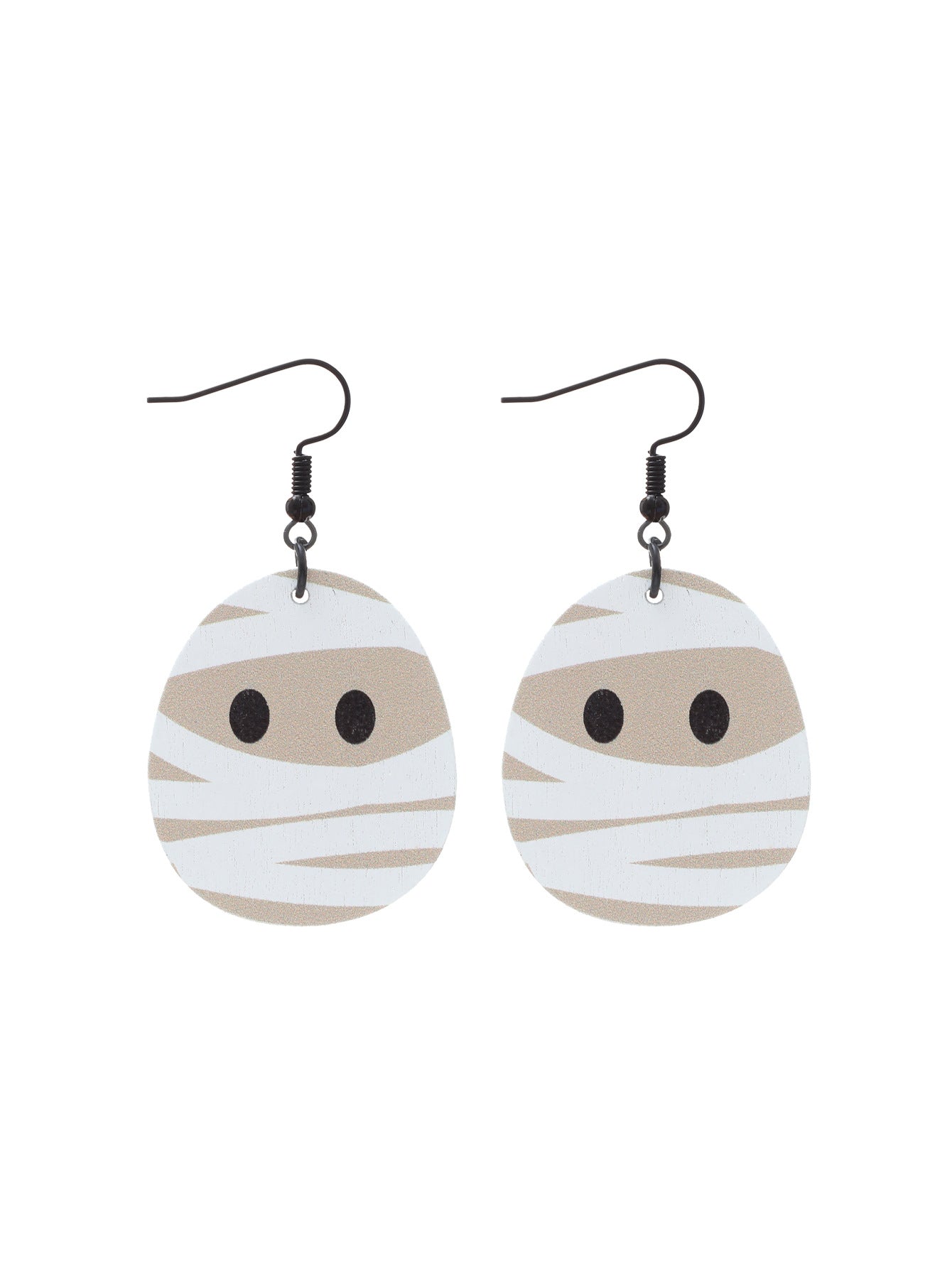 Wholesale Wood Flower Skull Pumpkin Earrings