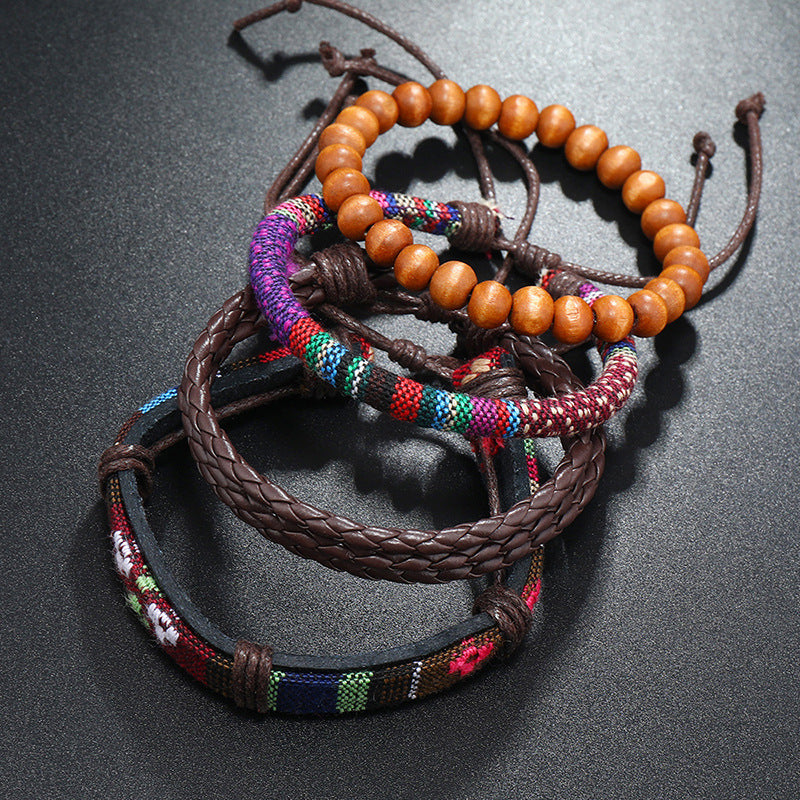 Wholesale Handwoven Boho Leather Bracelet