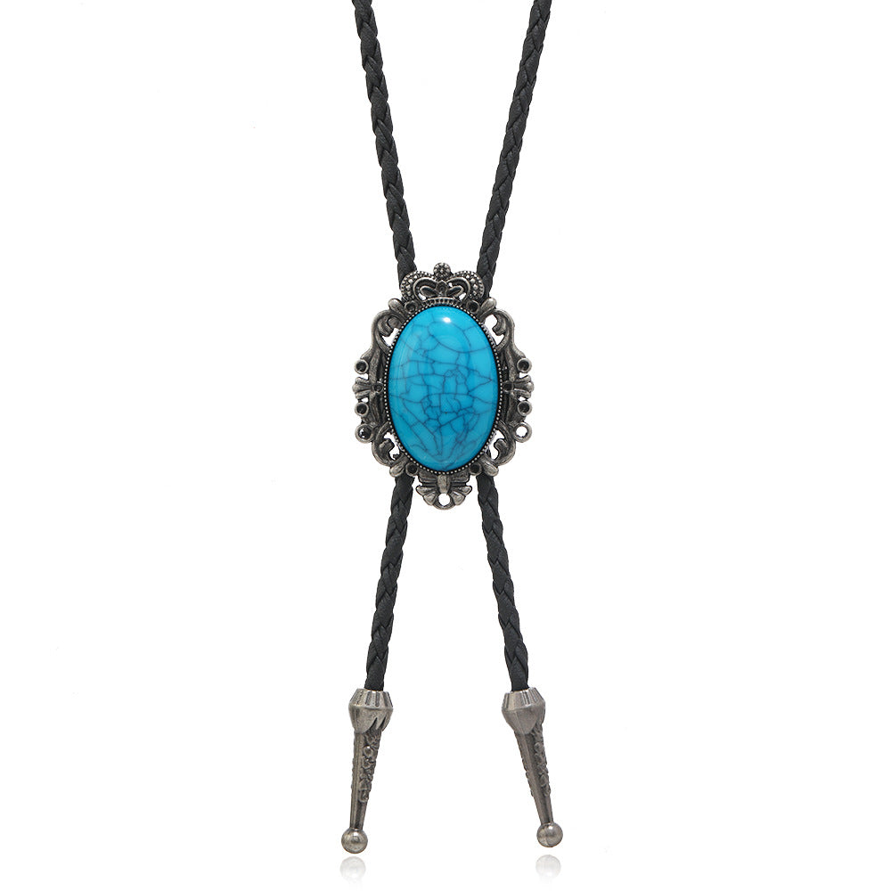 Wholesale Turquoise Vintage Drawstring Sweater Chain