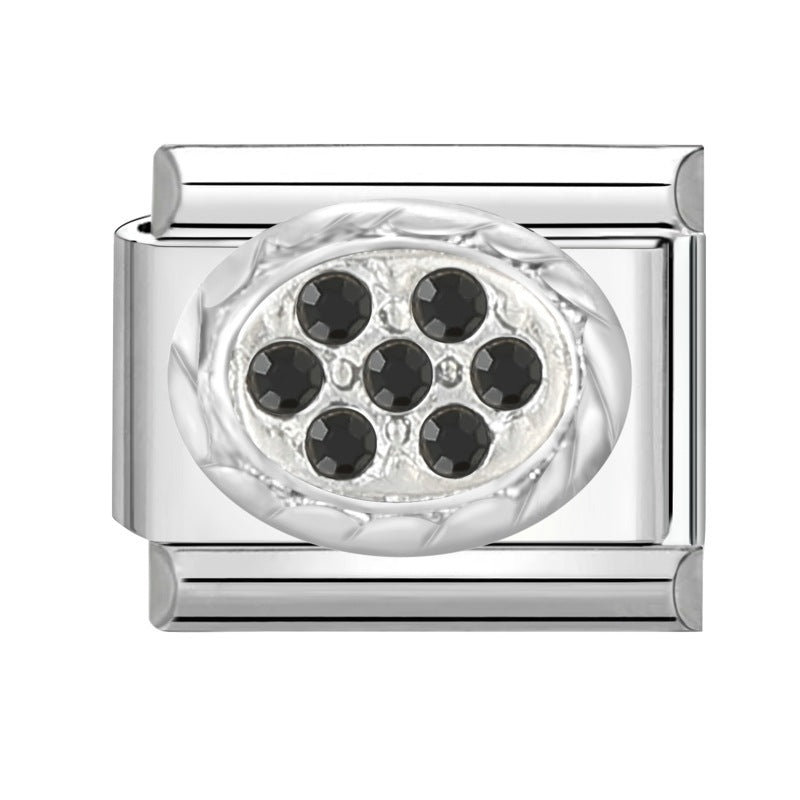 Wholesale Italian modular bracelet 9mm DIY splicing detachable simple pattern stainless steel combinable bracelet