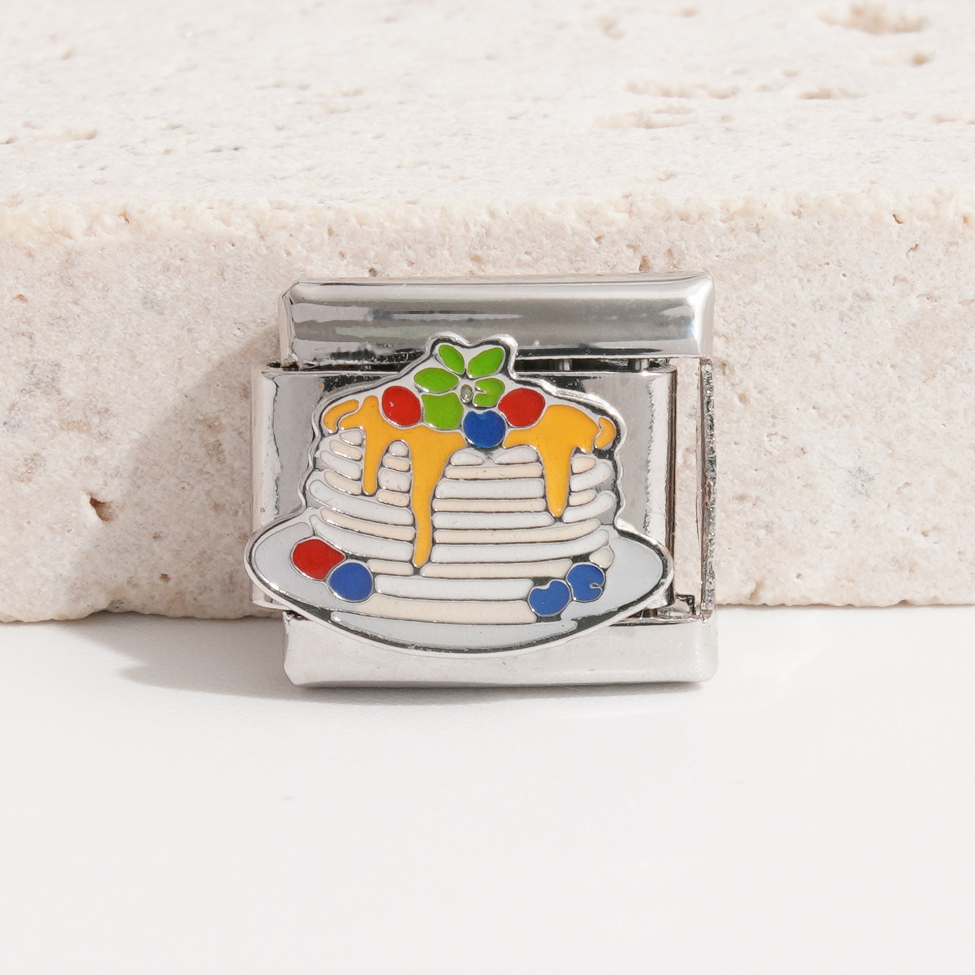 Wholesale Italian Charm Bracelet 9mm DIY Splicing Creative Cake Stainless Steel Composable Bracelet