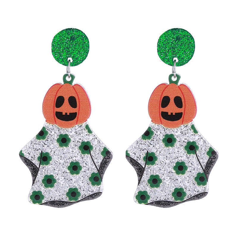 Wholesale Halloween pumpkin cat ghost earrings