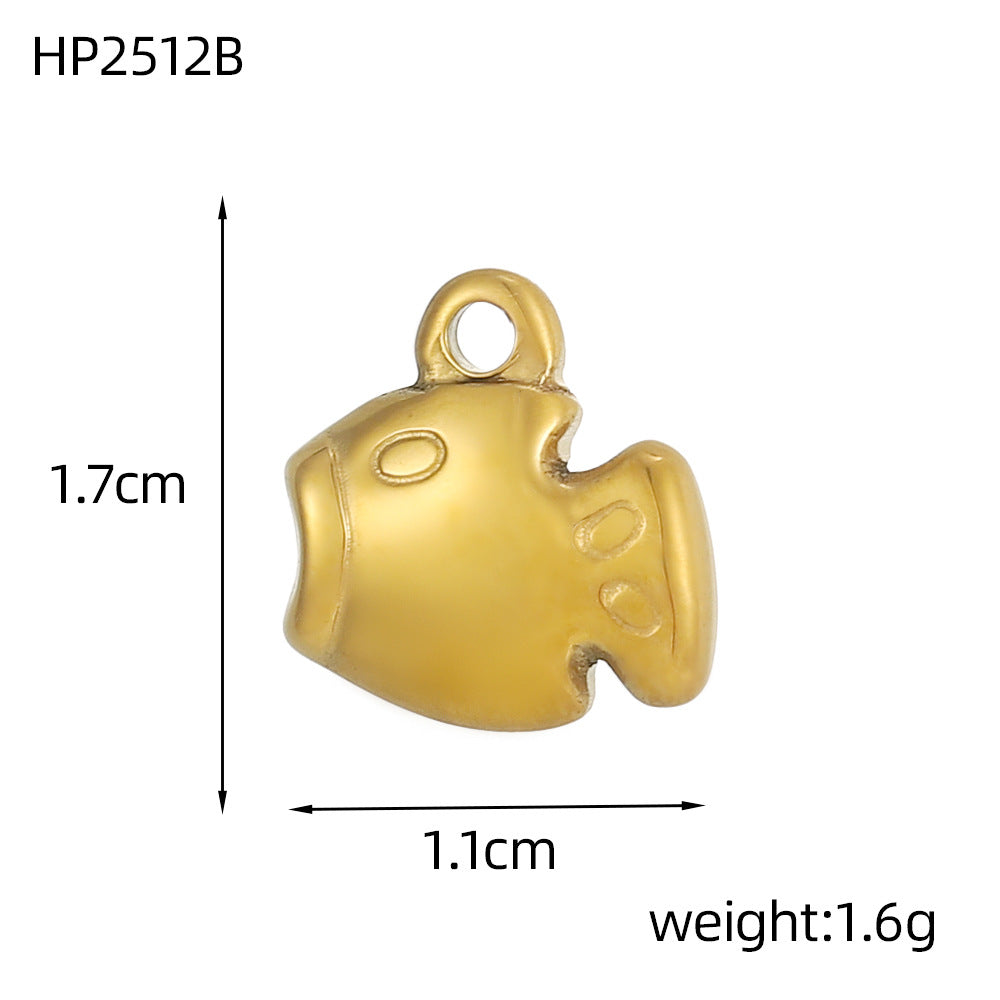 Wholesale  Marine Animal Series Dolphin Crab Stainless Steel DIY Pendant
