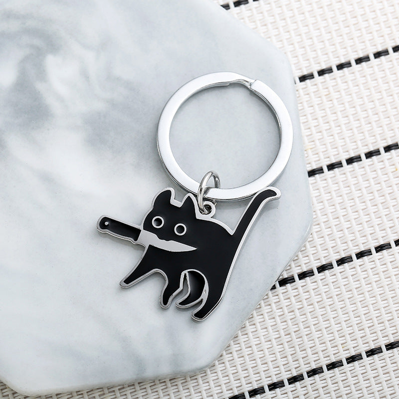 Wholesale Cartoon Cat Titanium Steel Keychain ACC-KC-Chuno002