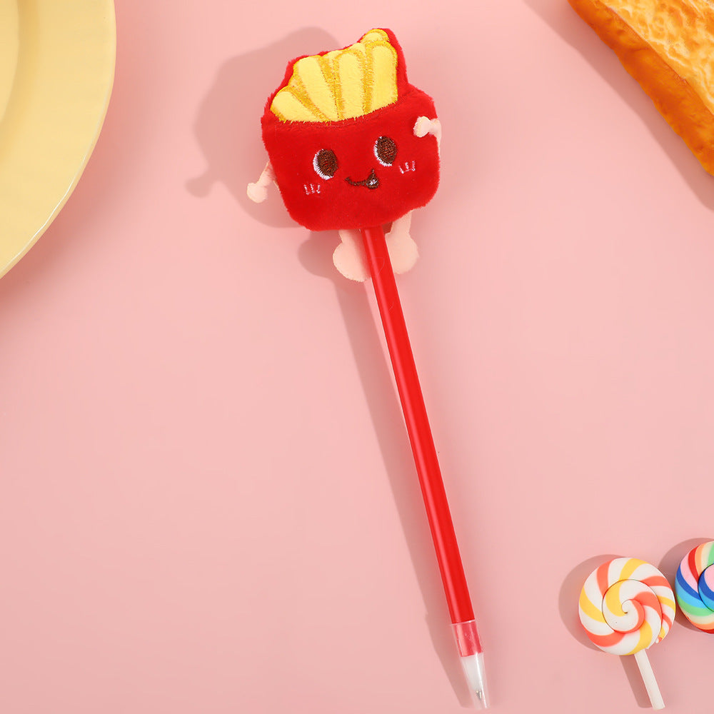 Wholesale  Hamburger Fries Plush Pen Ballpoint Pen