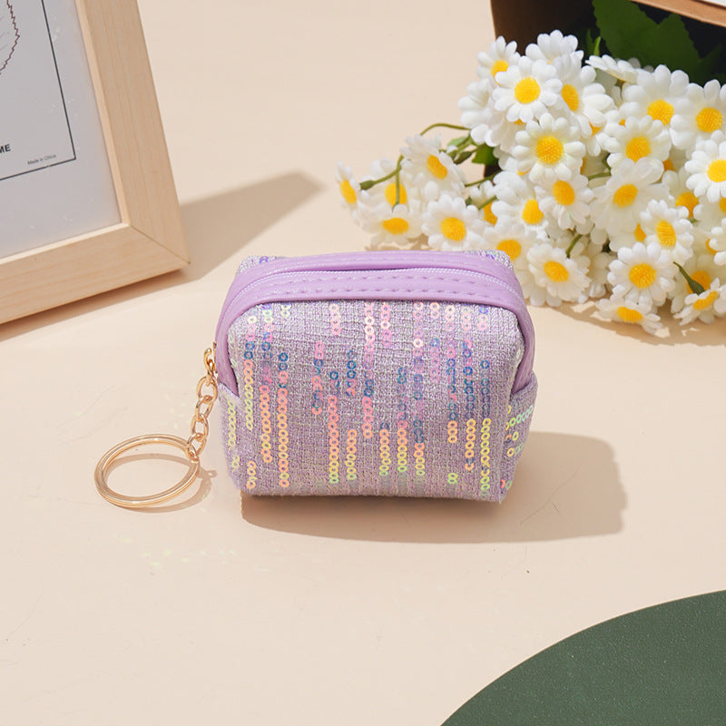 Wholesale Embroidered Sequin Coin Purse Keychain Keychain Wallet ACC-KC-YouMei005