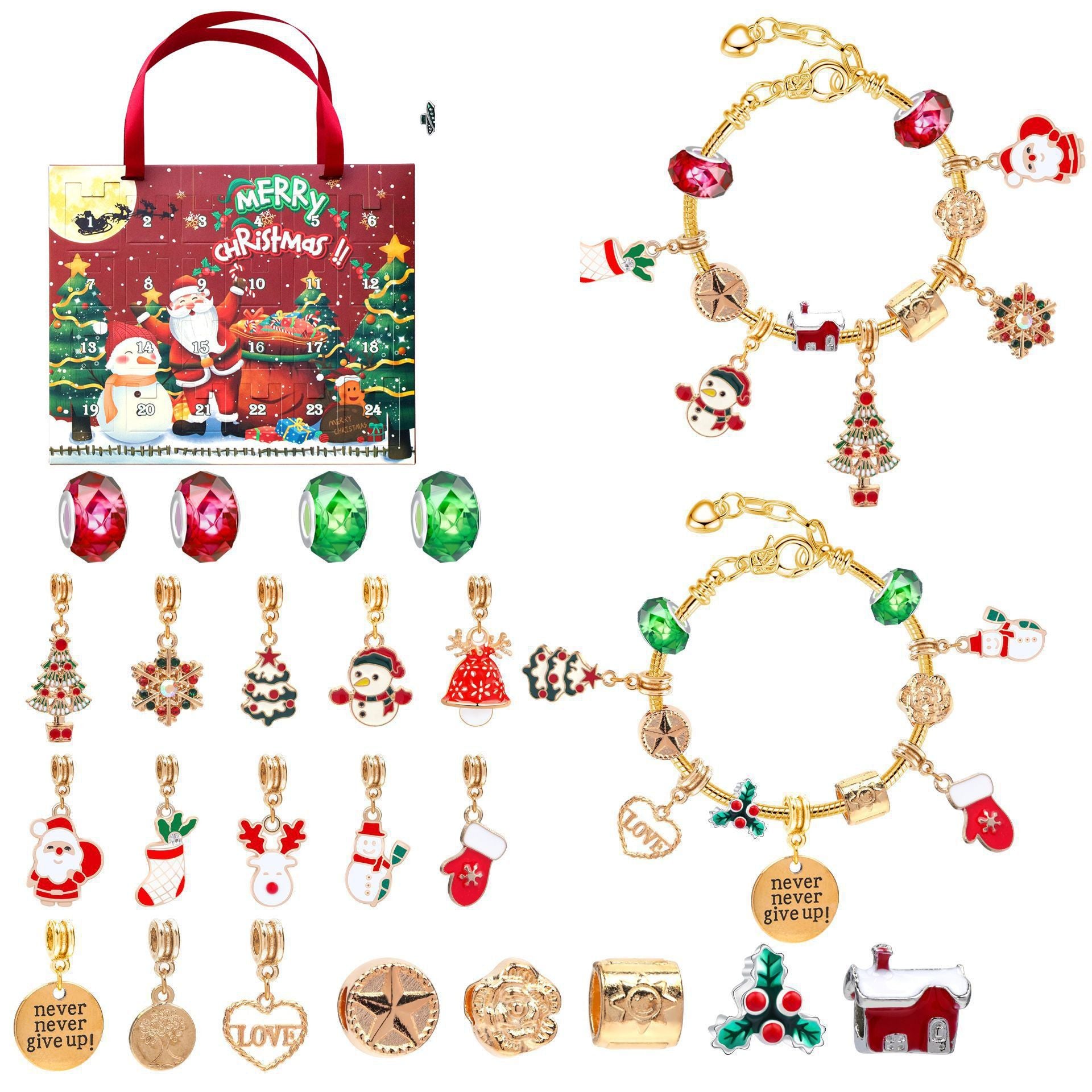 Wholesale Christmas Creative Blind Box Earrings Bracelet ACC-BT-HuaNa001