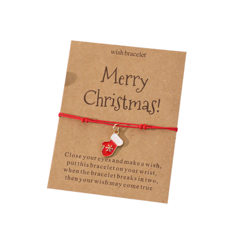 Wholesale Christmas oil-painted adjustable bracelet