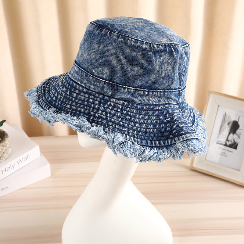 Wholesale Retro contrast color denim bucket hat