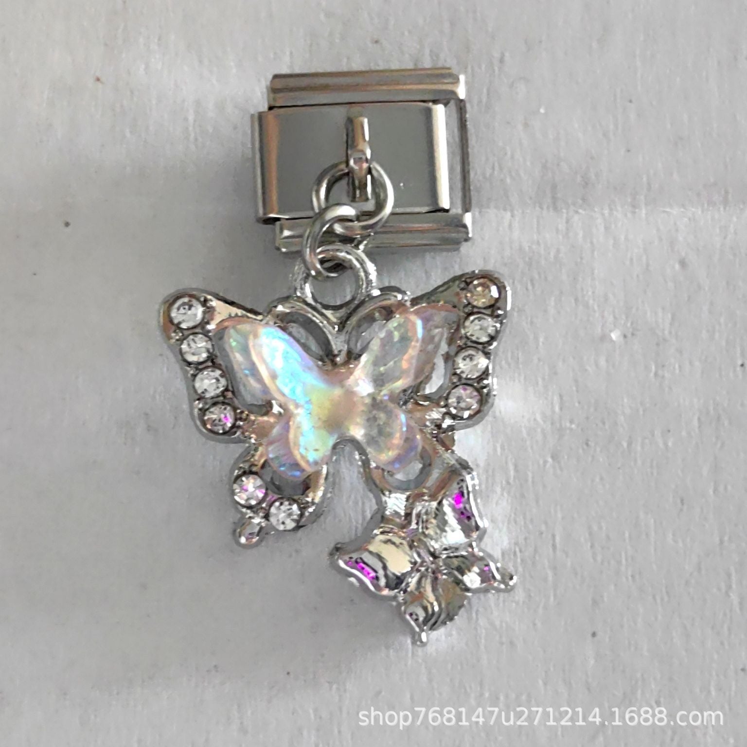 Wholesale Italian Charm Stainless Steel Bracelet Single Hook Pendant Jewelry Accessory Gift