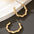 Wholesale Geometric Twisted Metal Texture Large Circle Earrings