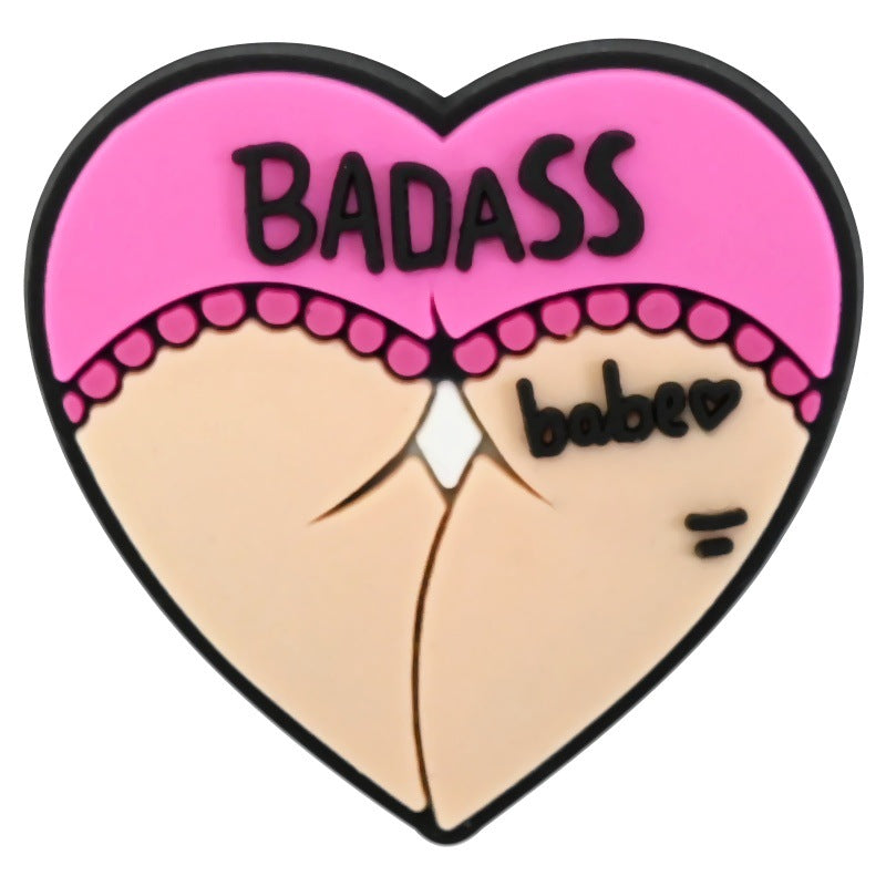 Wholesale  Random 100pcs cartoon coll girl PVC Soft Rubber Shoe Buckle Decoration