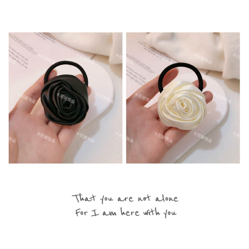 Wholesale Rose Satin Hair Tie