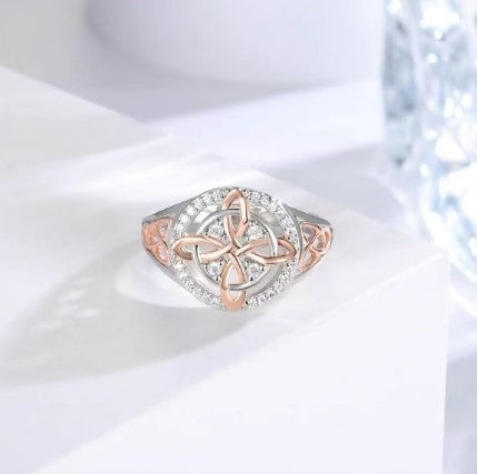 Wholesale Two-Tone Zircon Ring Fashion Accessory for Everyday Wear