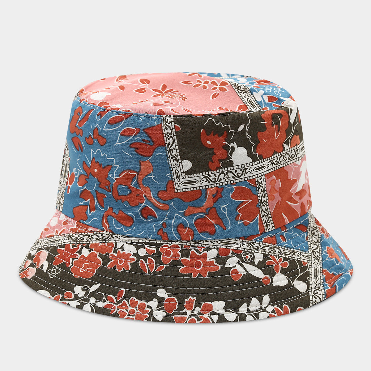 Wholesale Bohemian Small Flower Full Print Sunscreen Fisherman Hat