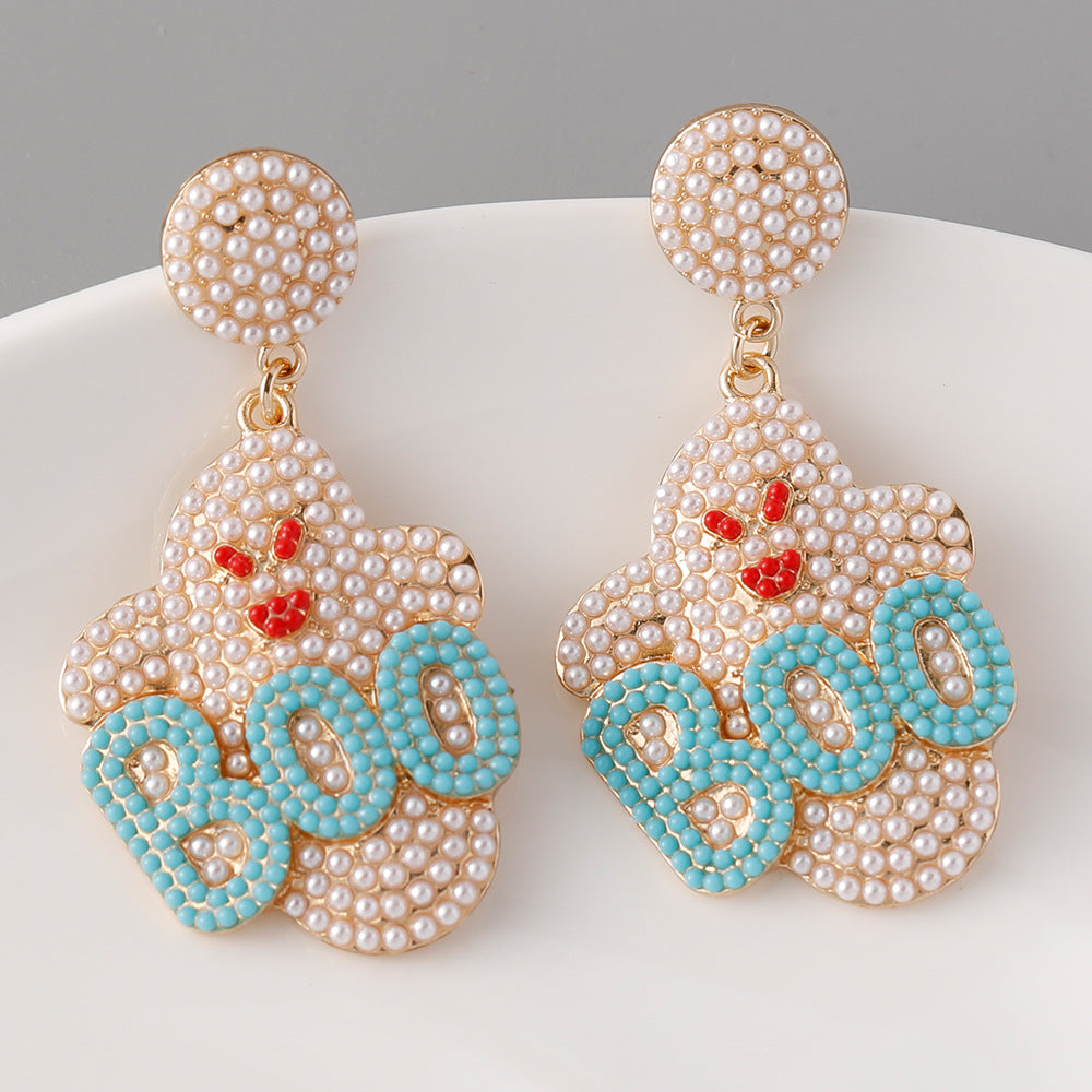 Wholesale Halloween Ghost Rice Bead Earrings ACC-ES-Jicai002